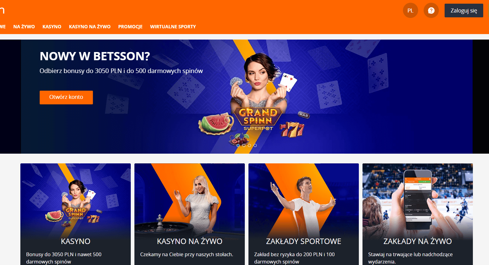 betsson bonusy powitalne
