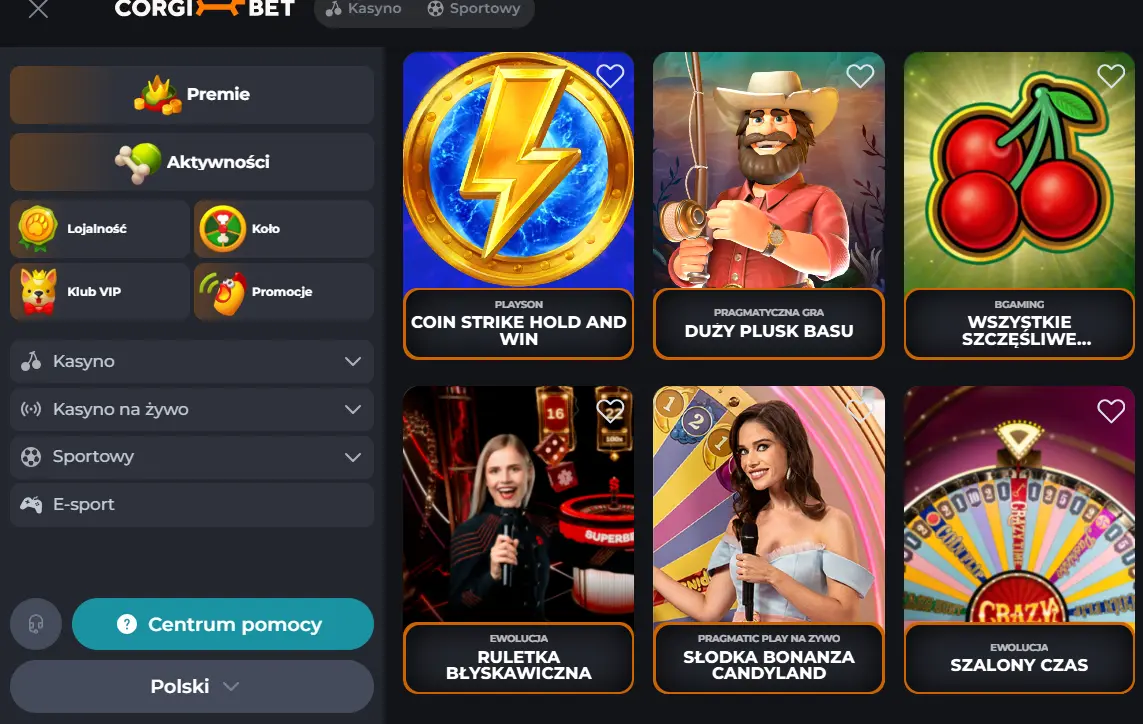 CorgiBet Mobile Version