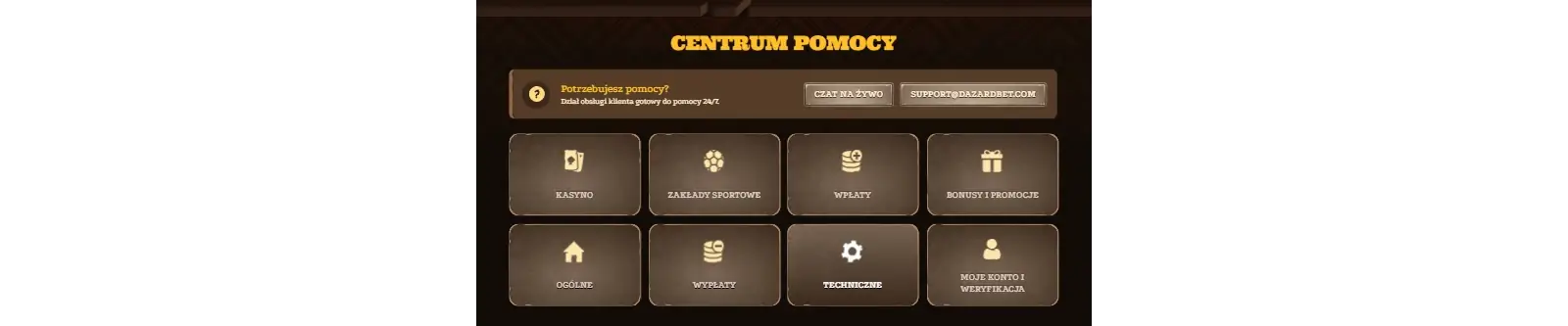 DazardBet Centrum Pomocy