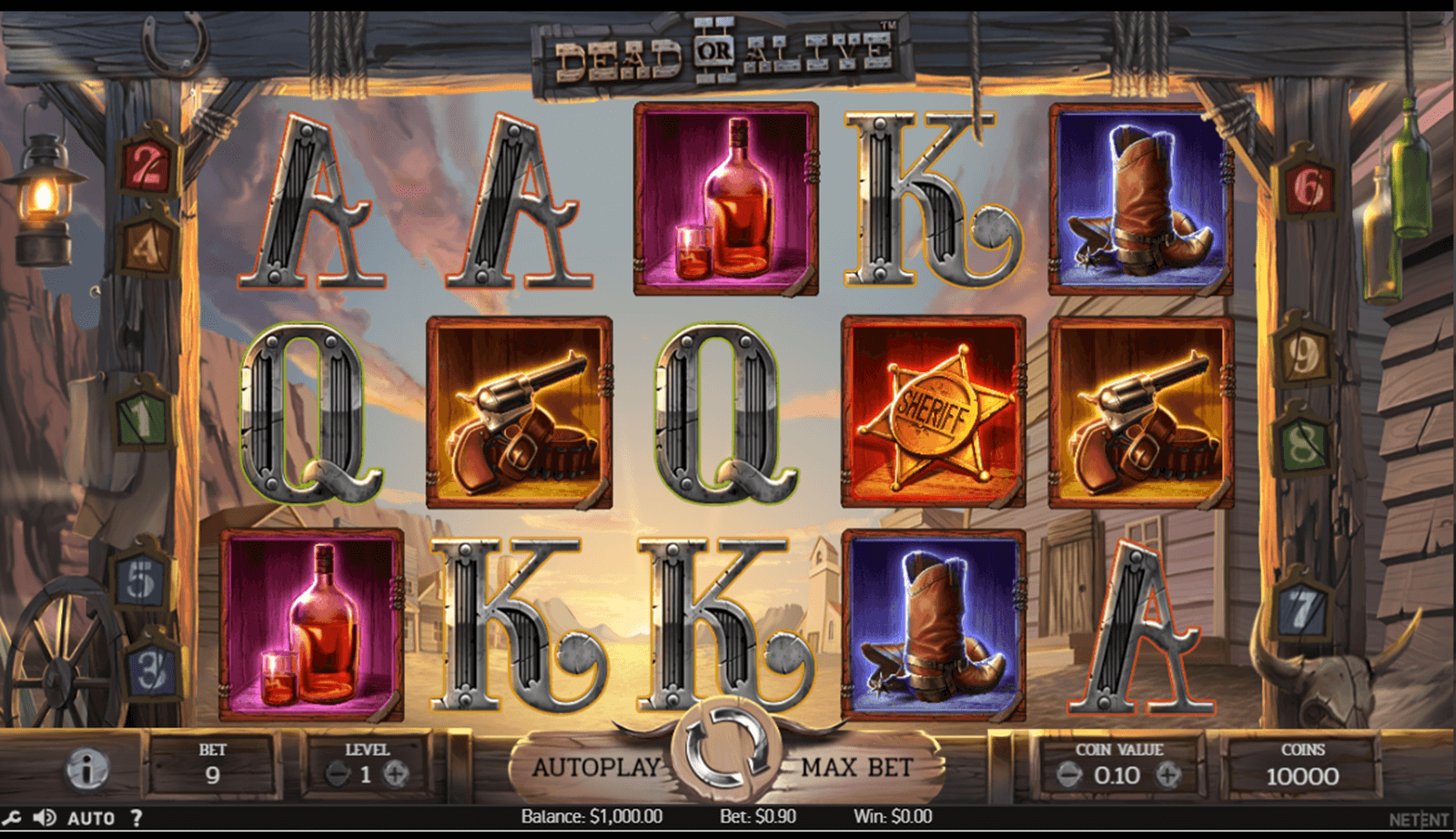 Dead or Alive slot screenshot