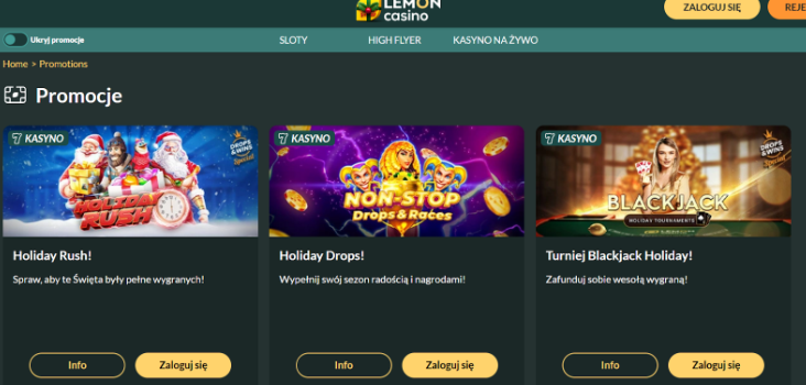 Pragmatic Play – Holiday Rush w Lemon Casino 1