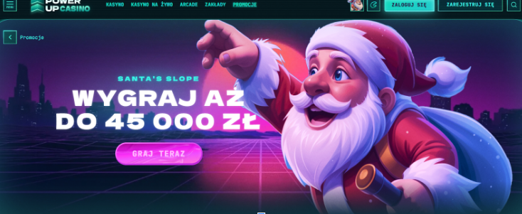 Promocja Santas Slope w PowerUpCasino