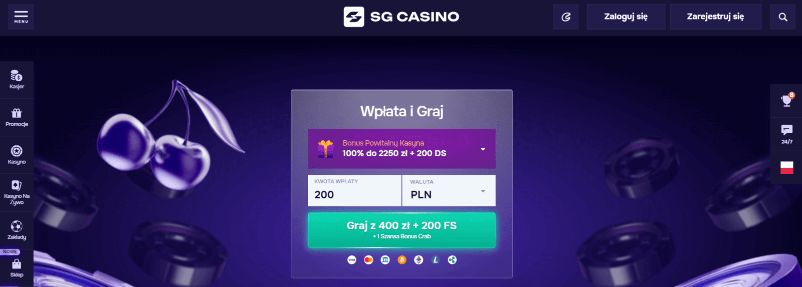 SG Casino screenshot