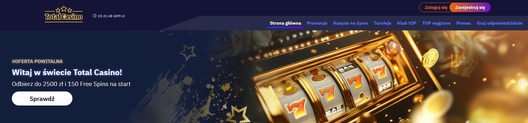 Total Casino Homepage Poland