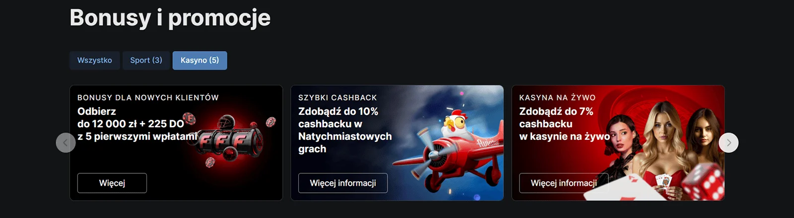 Bonusy i promocje w Fonbet Casino