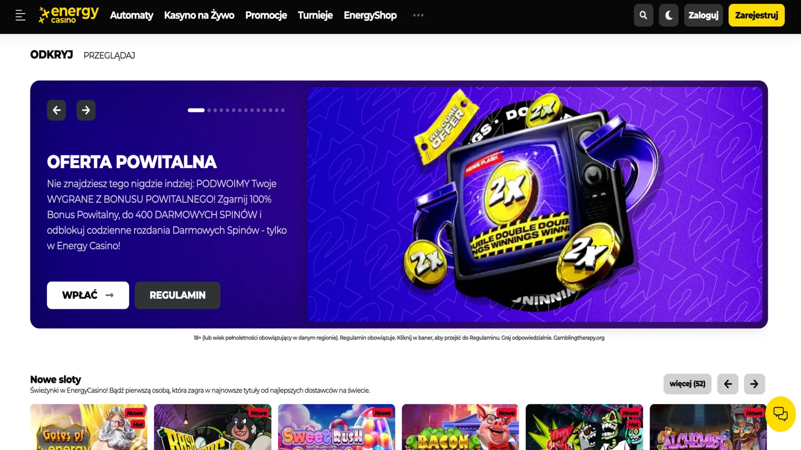 energycasino homepage