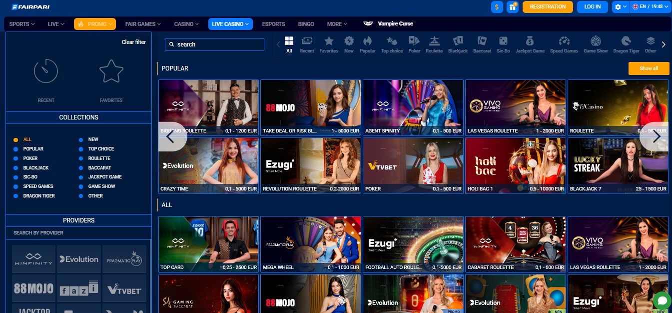 fairpari live casino