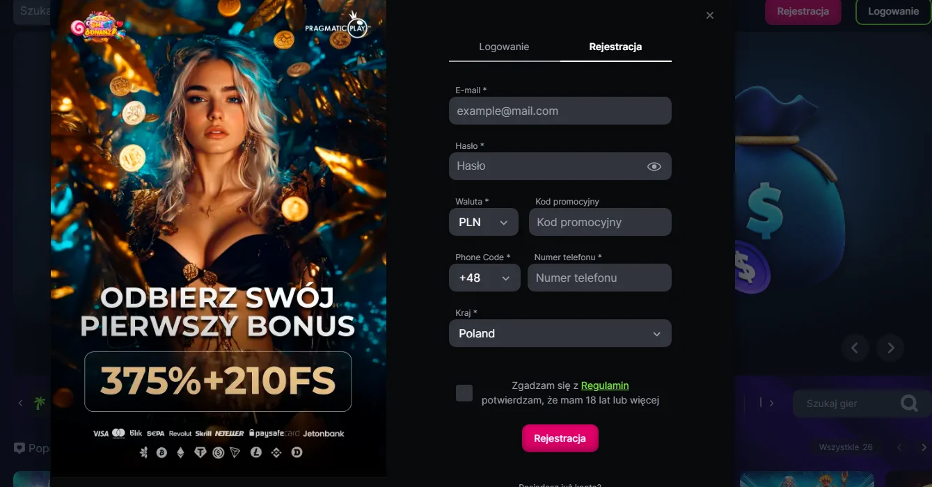 Lukkly Casino Registration Form
