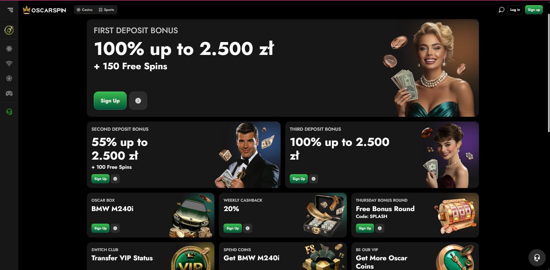 oscarspin bonuses
