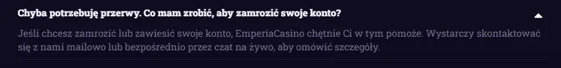 Emperia Casino Jak usunąć konto