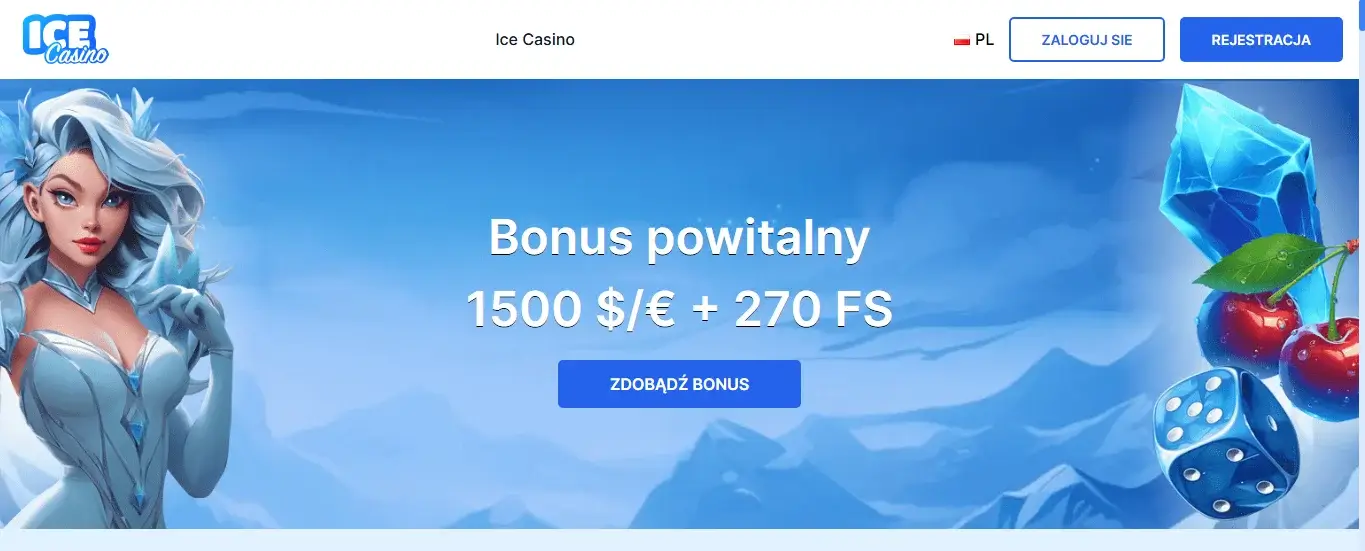 Ice Casino Homepage