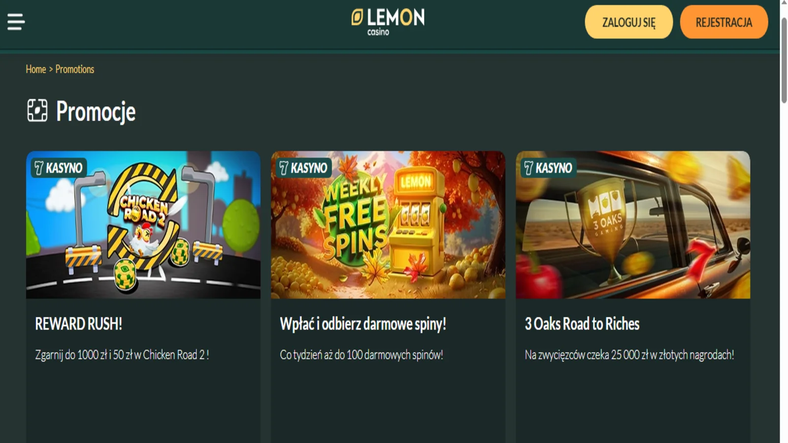 Lemon Casino Promotions