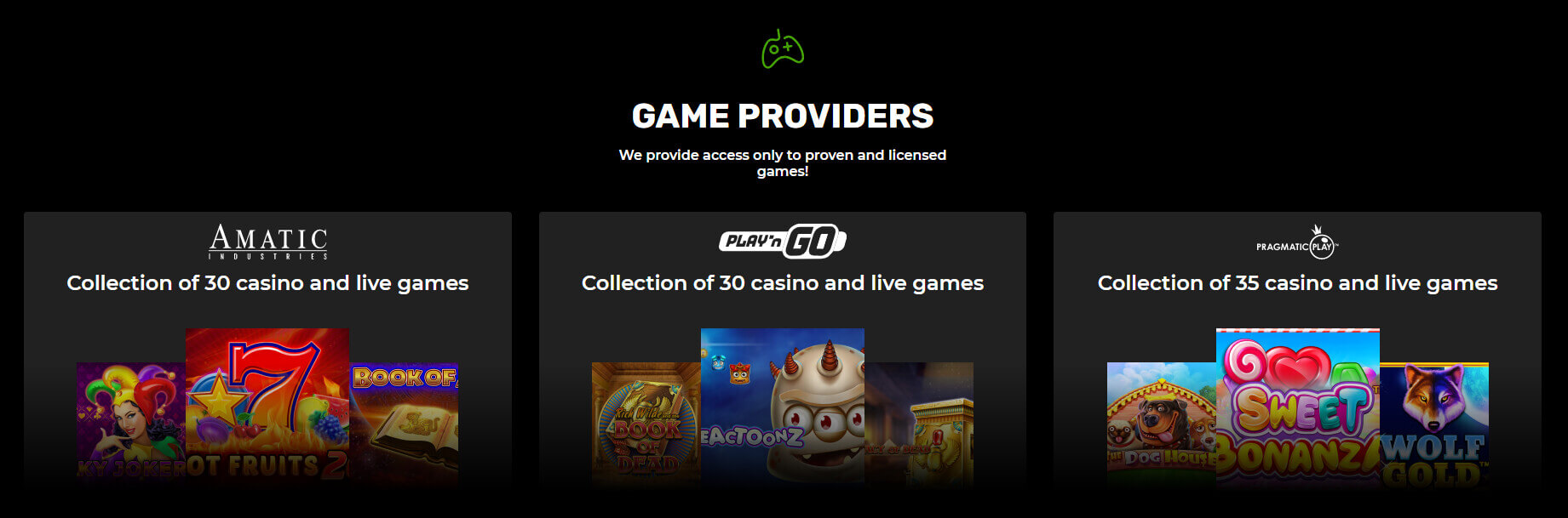 n1casino dostawcy gier hazardowych screenshot