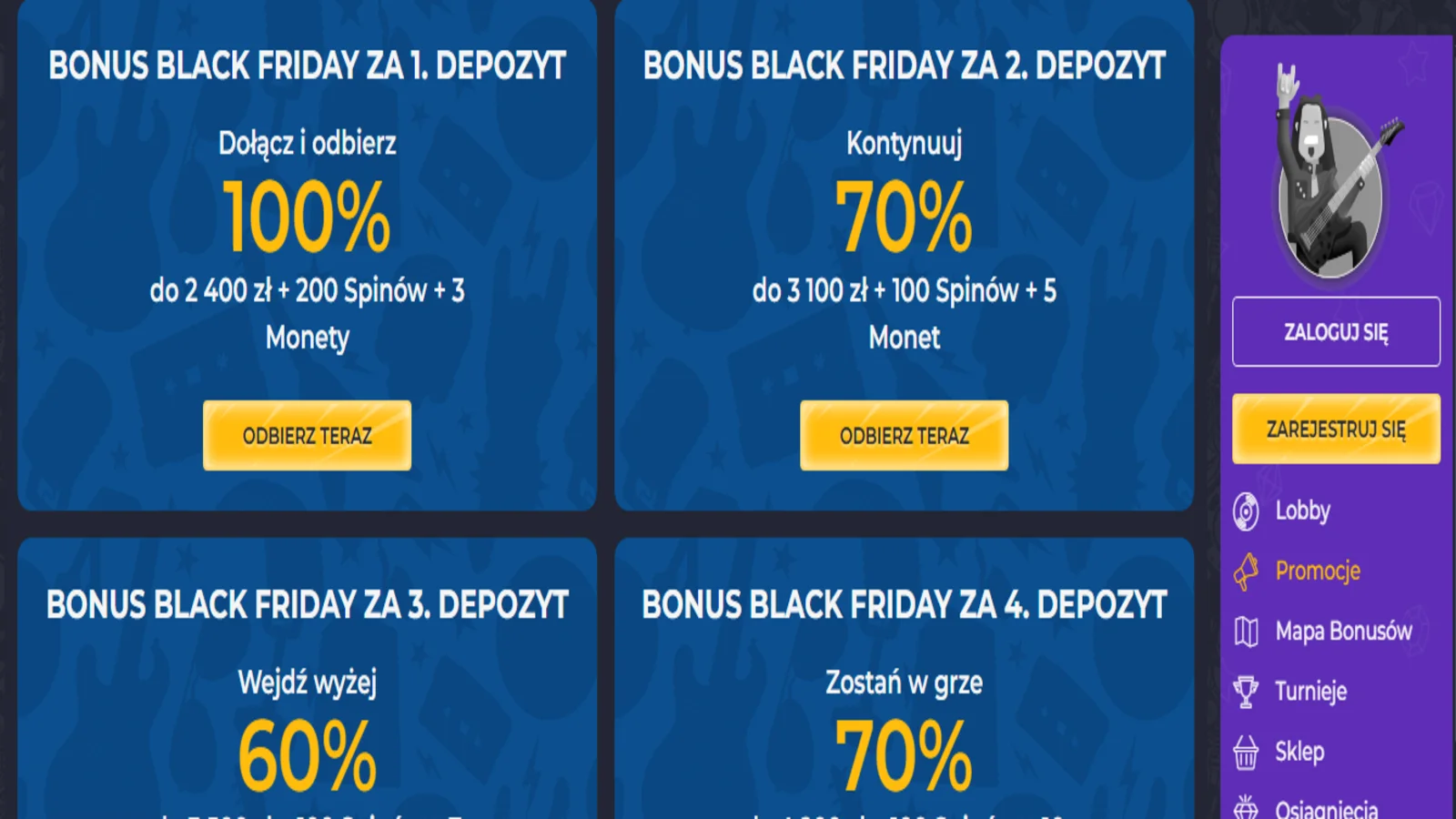 Rolling SLots Casino Black Friday Promotions