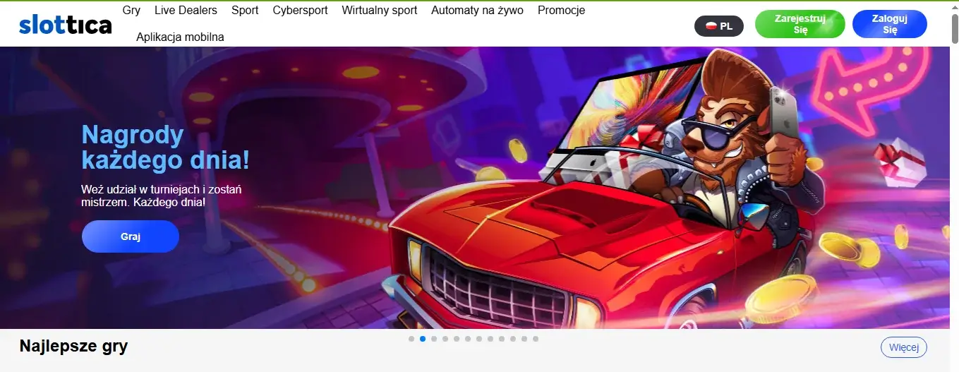 Slottica Casino Homepage