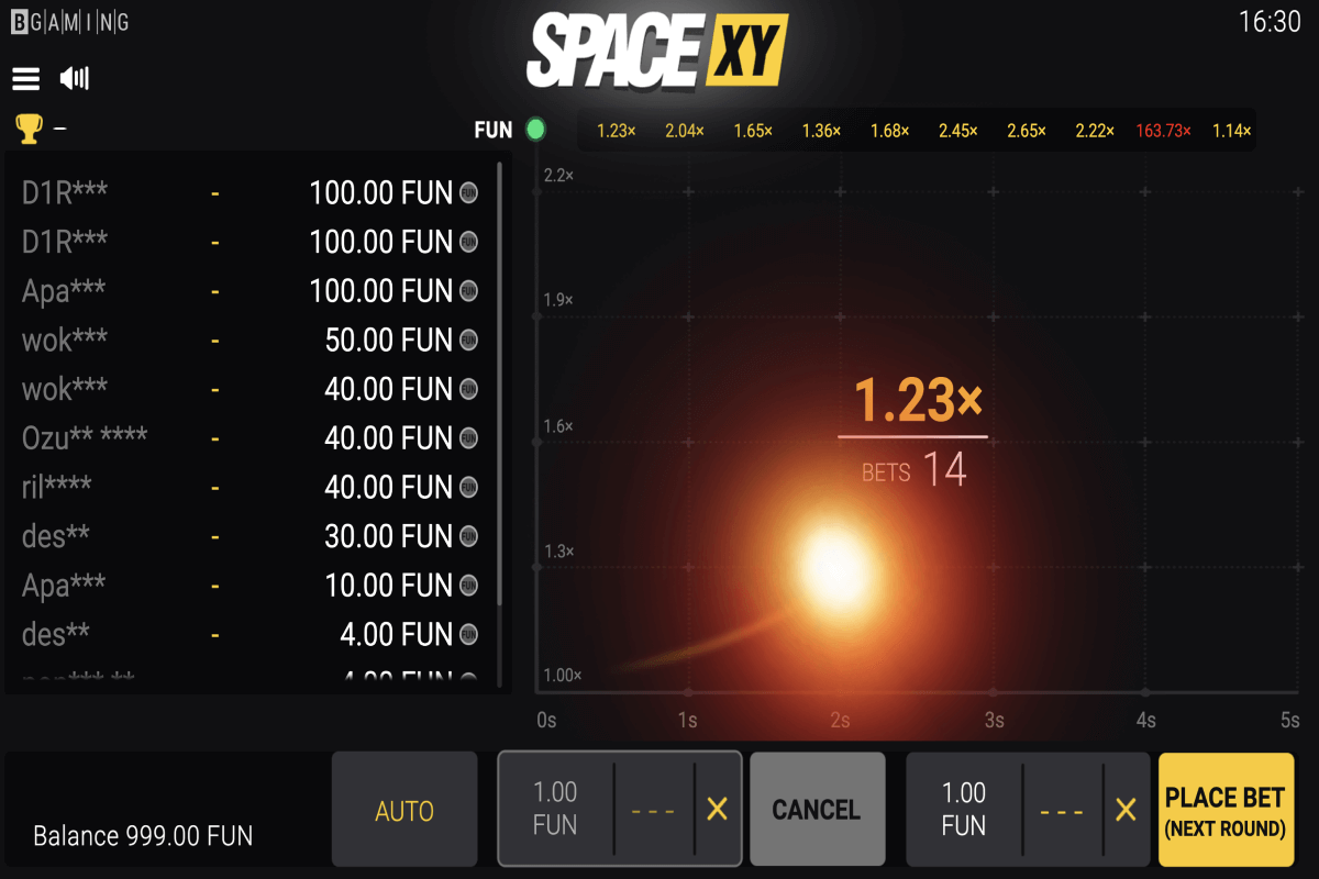 space xy bgaming 