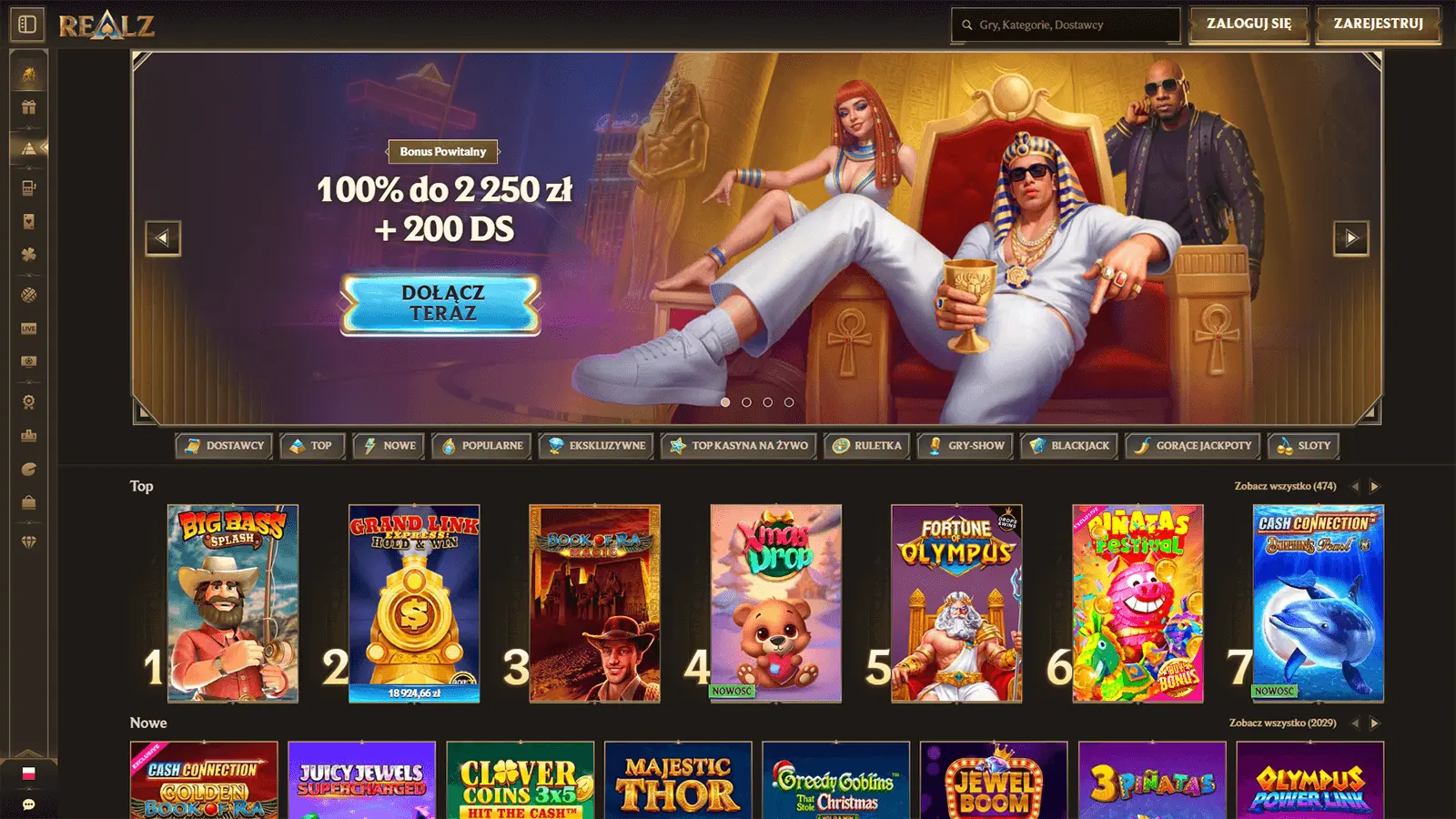 Strona glowna Realz Casino w Polsce