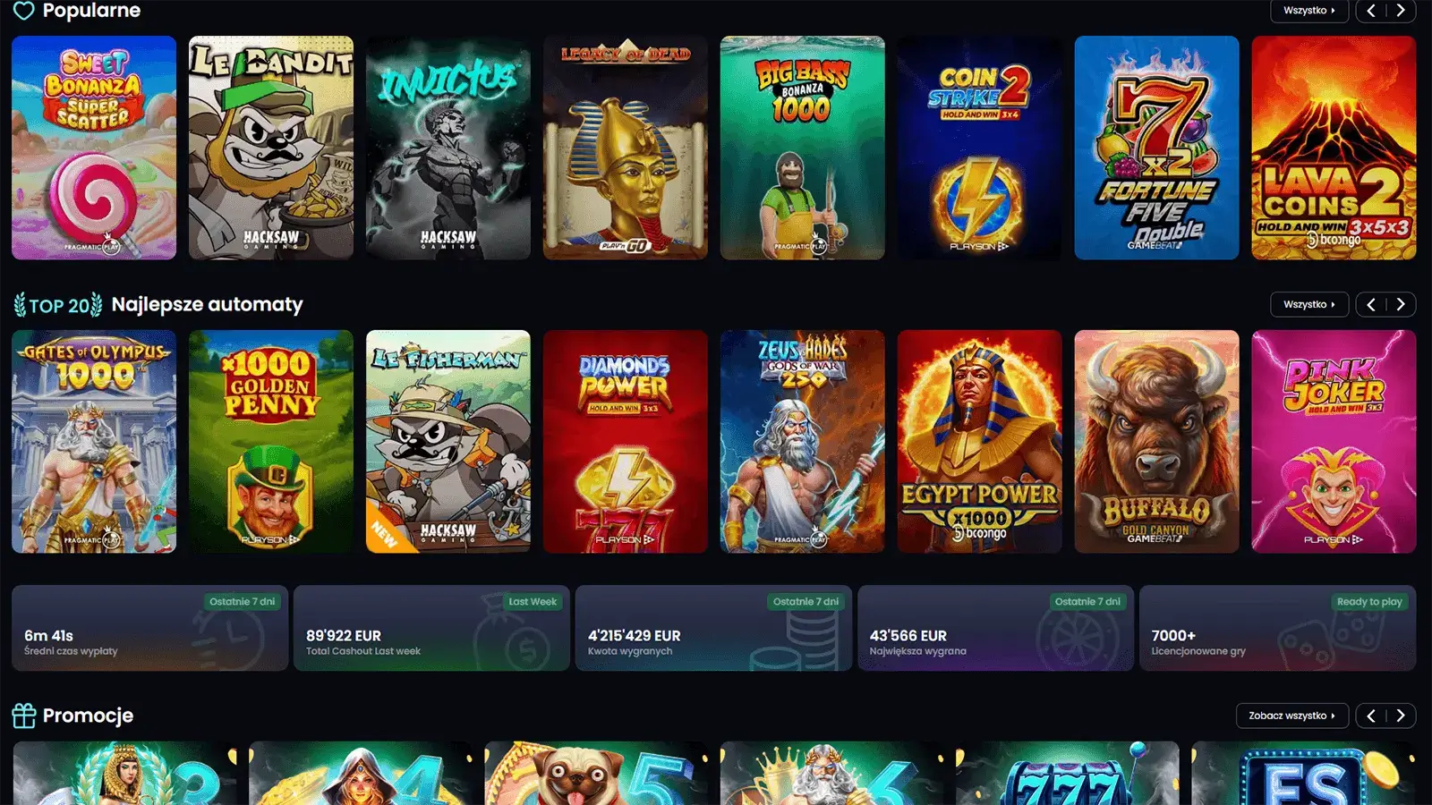 Wybor gier kasynowych MegaBet w Polsce