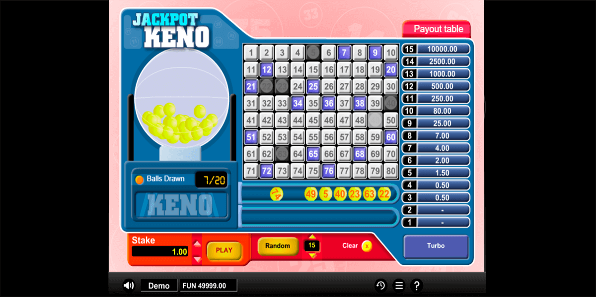 jackpot keno 1x2gaming 